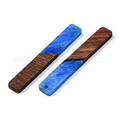 Grands pendentifs en résine transparente et bois de noyer&nbsp;RESI-ZX017-35