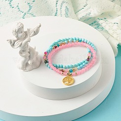Ensemble de bracelets extensibles en pierre&nbsp;BJEW-JB07332