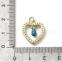 Colgante micropavé cubic zirconia de latón&nbsp;KK-C090-01G-01