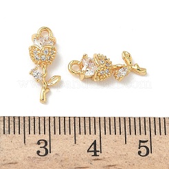 Pendentifs avec zircon cubiques à micro-pavés en laiton&nbsp;KK-Z136-35G-02