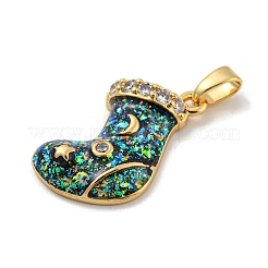 Ciondoli natalizi in ottone con micro pavé di zirconi&nbsp;KK-H468-02C-03G