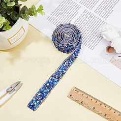 Garniture perlée de cristaux de strass en résine de 0.9 m&nbsp;DIY-WH0542-12