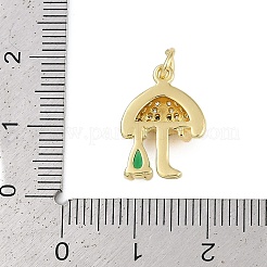 Porte micro ouvrent pendentifs zircone cubique en laiton de placage&nbsp;KK-R166-02G-06