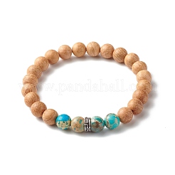 Ensembles de bracelets extensibles en perles de bois pour fille femmes&nbsp;BJEW-JB06766