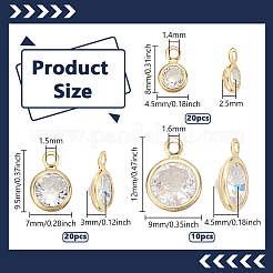 50 ciondolo in lega con micro pavé di zirconi cubici&nbsp;FIND-PH0023-64G