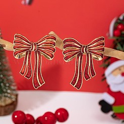 Bowknot Legierung Emaille-Ohrringbolzen&nbsp;FS-WGE51B1-01
