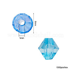 Facettierte Bicone transparente Acryl-Perlen&nbsp;TACR-CJ0001-03