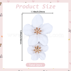 1 par de pendientes colgantes de flores de aleación&nbsp;EJEW-SP0001-18