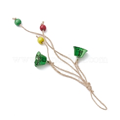 Décorations suspendues en forme de cloche de Noël en fer&nbsp;HJEW-JM03760-03
