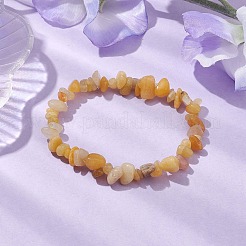 Stretch-Armbänder aus natürlichem Topas-Jade-Chip-Perlen für Frauen und Männer&nbsp;BJEW-JB10665-04