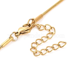 Collane a catena tonda in acciaio inossidabile 201 per donna&nbsp;NJEW-G140-06B-G-1
