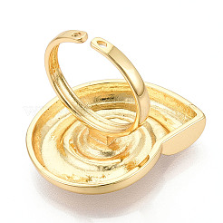 Anillos de puño abiertos ajustables de latón para mujer&nbsp;RJEW-N051-01B-G