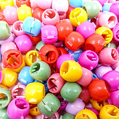Mini Haar Pony Regenbogen Perlen Clip&nbsp;OHAR-R280-001