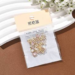 Ciondoli rettangolari con connettori in ottone e pavé di zirconi cubici Shegrace&nbsp;XGRQ2O369-438G