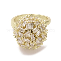 Bracciale in ottone con micro pavé di zirconi cubici&nbsp;RJEW-K256-54G