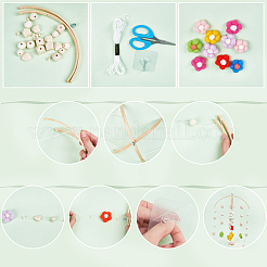 Kit de fabrication de carillons éoliens en bois bricolage&nbsp;DIY-WH0319-21