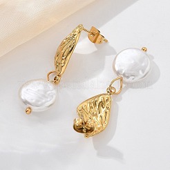 Boucles d'oreilles pendantes en acier inoxydable 304&nbsp;EJEW-L287-068G