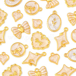 Colgantes de esmalte de aleación 24pcs 6 estilos&nbsp;ENAM-FS0002-65G