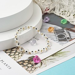 Ensemble de bracelets extensibles au chalumeau mauvais œil faits à la main pour fille femmes&nbsp;BJEW-JB06864