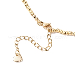 Collar con colgante de cruz religiosa de latón y cadena de bolas&nbsp;NJEW-JN05395