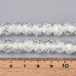Handgefertigte Stränge aus Folien-Bunte Malereiperlen&nbsp;FOIL-T008-09F