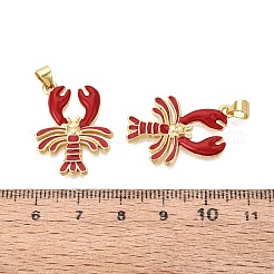 Messing Emaille-Anhänger&nbsp;KK-Q077-10G-03