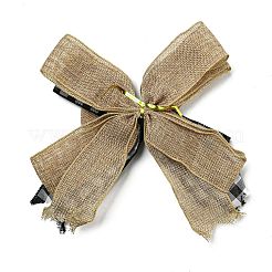 Décorations de noël en lin avec gros nœud papillon&nbsp;AJEW-M041-01A