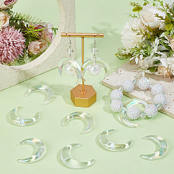 10 pièce de perles acryliques transparentes plaquées UV&nbsp;OACR-PA0002-21