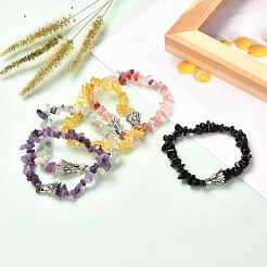 Natürliches und synthetisches Stretch-Armband mit gemischten Edelsteinen für Männer und Frauen&nbsp;BJEW-JB06706