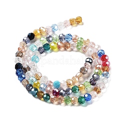 Chapelets de perles en verre transparent électrolytique&nbsp;EGLA-A035-T4mm-HA01