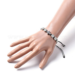 Pulseras de cuentas trenzadas de hilo de nylon ajustable&nbsp;BJEW-JB05177-01