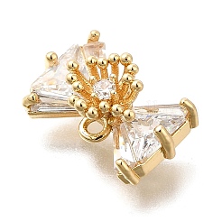 Pendentifs avec zircon cubiques à micro-pavés en laiton&nbsp;KK-U061-22G