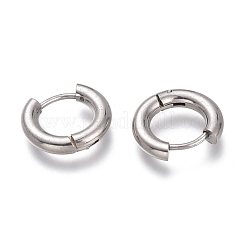 Pendientes de aro huggie de acero inoxidable 201 resistentes al deslustre&nbsp;EJEW-L256-05A-P