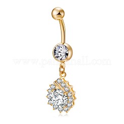 Messing Zirkonia Nabel Ring&nbsp;AJEW-EE0004-09