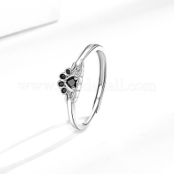 Verstellbare Fingerringe aus Messing mit Mikropflaster und Zirkonia für Damen&nbsp;PW-WG17DE1-01