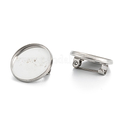 Montures de cabochons de broche en acier inoxydable 304 résistant au ternissement&nbsp;STAS-G250-04P-D