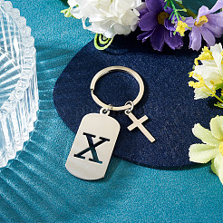 1 porte-clés en acier inoxydable&nbsp;KEYC-TADJ0001-08X