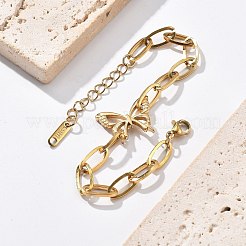 Bracelets à breloques en acier inoxydable 304&nbsp;LS-BJEW-F487-02G