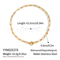 Minimalistische 5 mm Büroklammerkette aus Edelstahl 304 für Damen&nbsp;LS-DI6233-1