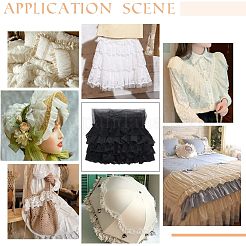 Plissierter Chiffon-Spitzenbesatz&nbsp;SRIB-NB0001-10C