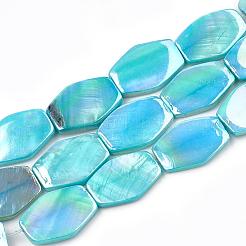 Ab Farbe Süßwasser Muschelperlenstränge&nbsp;SHEL-T009-04