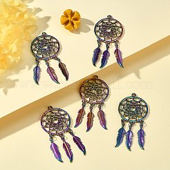 Grandi pendenti in lega color arcobaleno&nbsp;PALLOY-SZ0001-30
