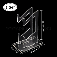 Supporti per espositore per controller di gioco in acrilico trasparente a 2 livello&nbsp;ODIS-WH0002-11