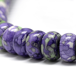 Synthetik Meer weißer Jade Perlen Stränge&nbsp;LS-G-S257-5x10mm-01