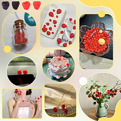 50 stücke 2 farben pvc kunststoff simulation raspberry&nbsp;AJEW-PH0007-90