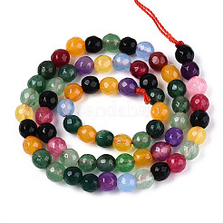 Chapelets de perles en jade blanc naturel teinté&nbsp;G-T139-6mm-60-02