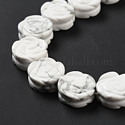Fili di perline howlite naturale&nbsp;G-D475-01D