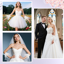 Maniche lunghe in pizzo di poliestere per la sposa&nbsp;AJEW-WH20120-24A