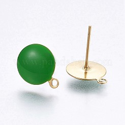 Boucles d'oreilles à tige en acier inoxydable 304 avec placage ionique (IP)&nbsp;STAS-P203-A04-02