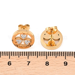 Pendientes de acero inoxidable 304 con forma de flor&nbsp;EJEW-H175-01G